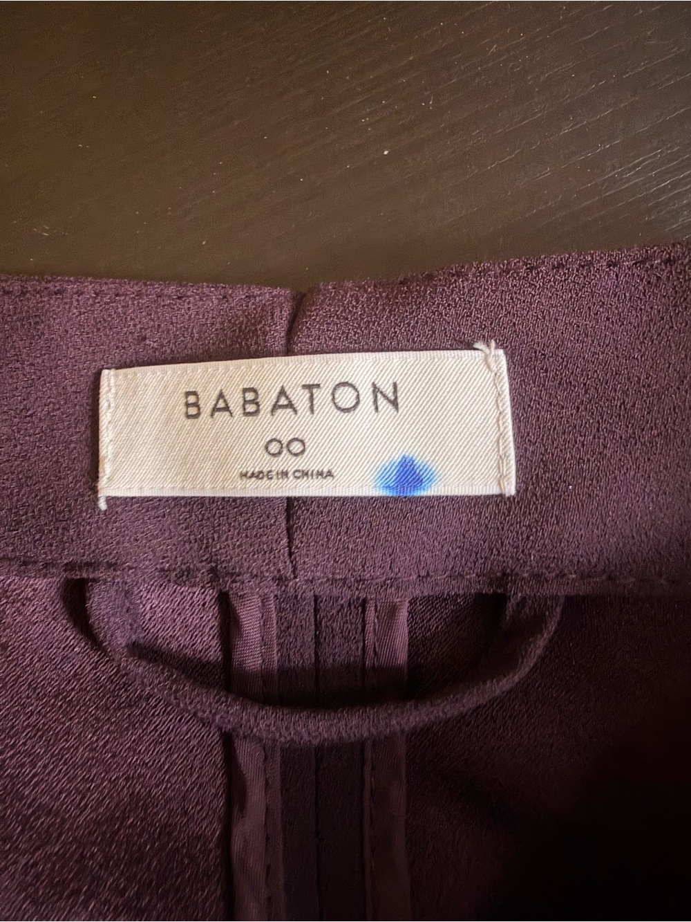 Babaton Open-Front Blazer in Deep Plum size 00 - Picture 8 of 10